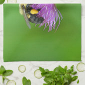 Biene on Thistle Kitchen Handtuch (Gefaltet)