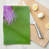 Biene on Thistle Kitchen Handtuch (Viertel Falte)