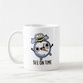 Biene On Time Funny Insect Clock Pun Kaffeetasse (Links)