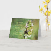 Biene on Wildblume Scripture Card Philippians 4:19 Karte (Gelbe Blume)