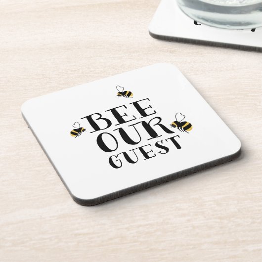Biene Our Guest Getränkeuntersetzer (Linke Seite)
