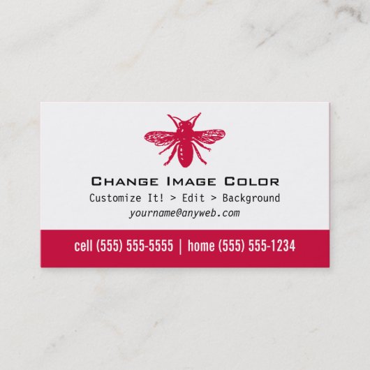 Biene - persönliche Visitenkarte (Vorderseite)