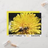 Biene phantastisch inspirierende Biene auf gelbem Karte (Vorderseite/Rückseite Beispiel)