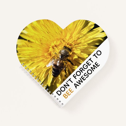 Biene phantastisch inspirierende Biene auf gelbem Notizblock (Vorderseite)