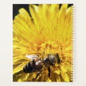 Biene phantastisch inspirierende Biene auf gelbem Planer (Rückseite)