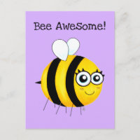 Biene Phantastisch, Niedlicher Cartoon Bee Postcar