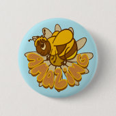 Biene Phantastisch - Niedlicher Cartoon Hummel Bie Button (Vorderseite)