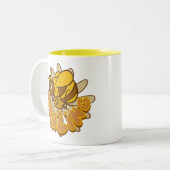 Biene Phantastisch - Niedlicher Cartoon Hummel Bie Zweifarbige Tasse (Vorderseite Links)