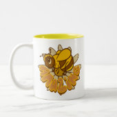 Biene Phantastisch - Niedlicher Cartoon Hummel Bie Zweifarbige Tasse (Links)