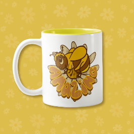 Biene Phantastisch - Niedlicher Cartoon Hummel Bie Zweifarbige Tasse