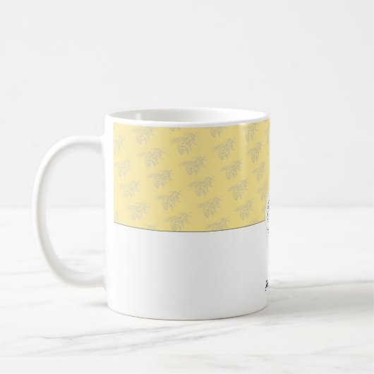 Biene Phantastische Silberhoney Bee Personalisiert Kaffeetasse (Links)