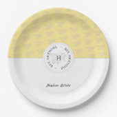 Biene Phantastische Silberhoney Bee Personalisiert Pappteller (Vorderseite)