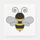 Biene Pop Art Niedlich Honeybee Serviette (Vorderseite)