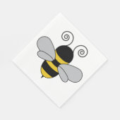 Biene Pop Art Niedlich Honeybee Serviette (Ecke)