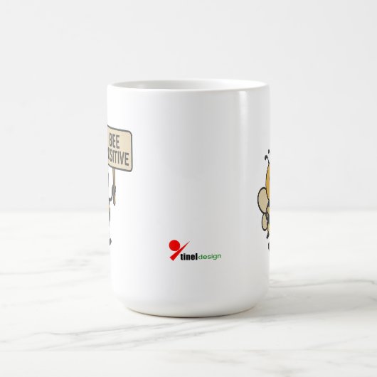 Biene positiv kaffeetasse (Mittel)