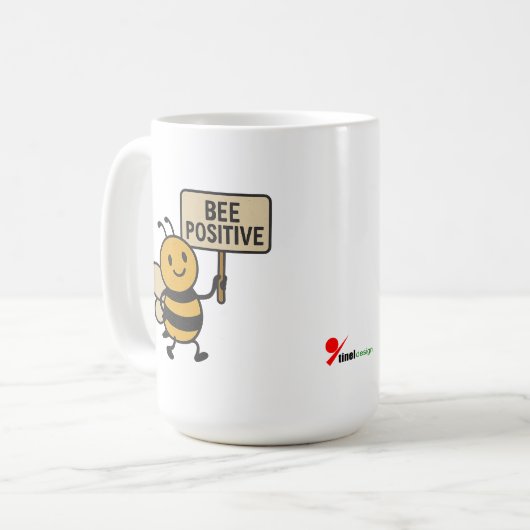 Biene positiv kaffeetasse (Vorderseite Links)