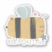 Biene positiv - Niedliche Bienenpuppe Aufkleber (Vorderseite)