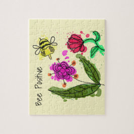 Biene positive Blume und Biene Puzzle