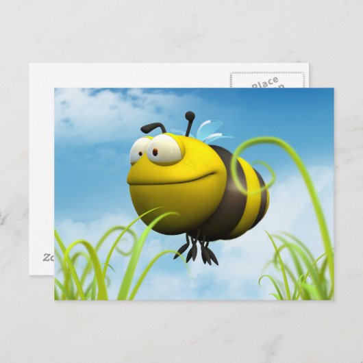 Biene Postkarte (Vorne/Hinten)