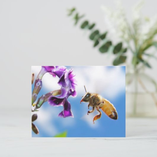 Biene Postkarte (Stehend Vorderseite)