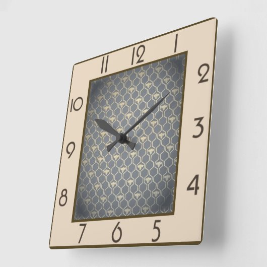Biene Quadratische Wanduhr (Winkel)