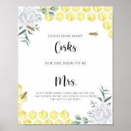 Biene - Raten Sie mal, wie viele Korken Poster