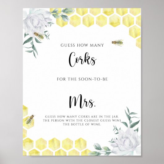 Biene - Raten Sie mal, wie viele Korken Poster (Vorne)