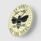 Biene Runde Wanduhr (Winkel)