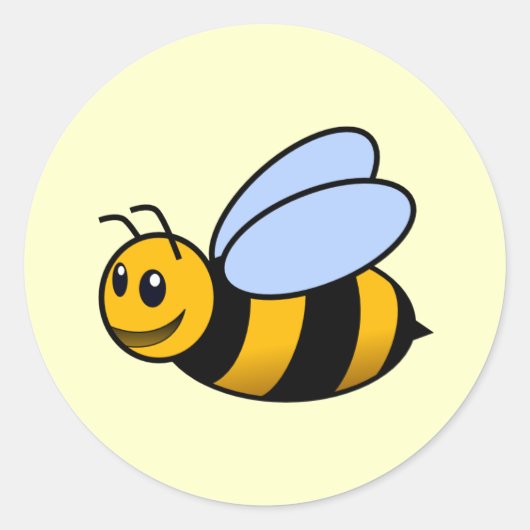 Biene Runder Aufkleber (Vorderseite)