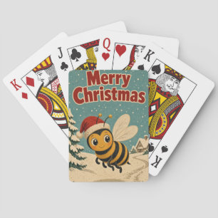 Biene Schnee Weg Tier Weihnachten Spielkarten