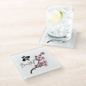 Biene schön glasuntersetzer (Schrägansicht)