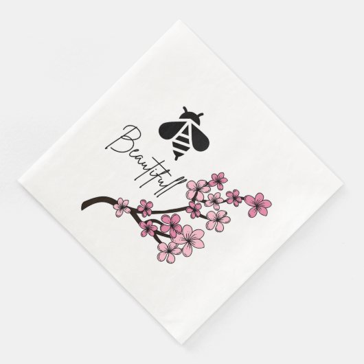 Biene schön serviette (Ecke)