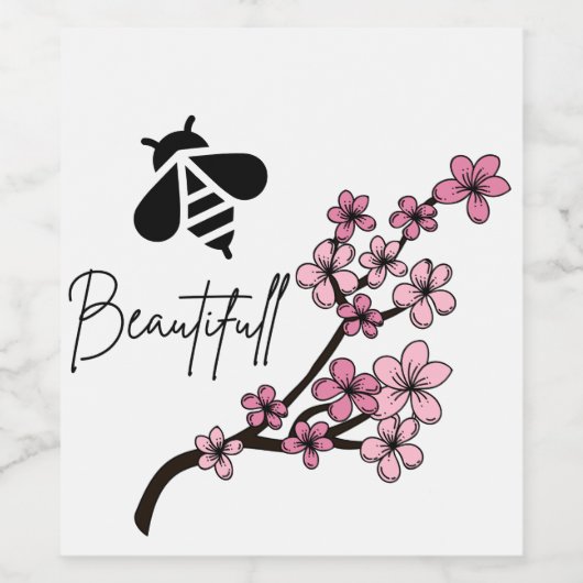 Biene schön weinetikett (Einzelnes Label)