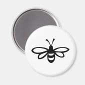 Biene [schwarz] magnet (Vorderseite/Rückseite)