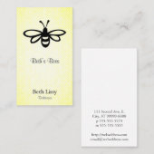 Biene [Schwarzes] Visitenkarte (Vorne/Hinten)