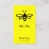 Biene [Schwarzes] Visitenkarte (Vorderseite)