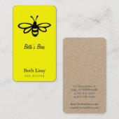 Biene [Schwarzes] Visitenkarte (Vorne/Hinten)