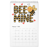 Biene selbst rette die Bienen komisches Tierinsekt Kalender (Feb 2026)