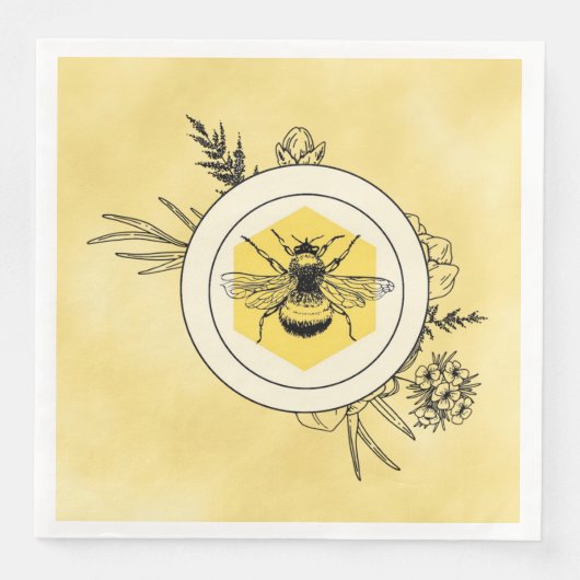 Biene Serviette (Vorderseite)