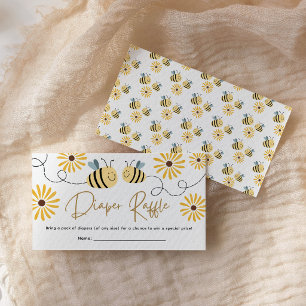 Biene Sonnenblume Windel Raffle Baby Shower Begleitkarte