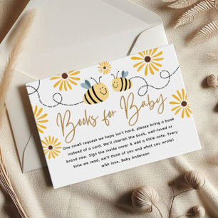 Biene Sonnenblumen Bücher für Baby Shower Begleitkarte