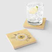 Biene Steinuntersetzer (Seitenansicht)