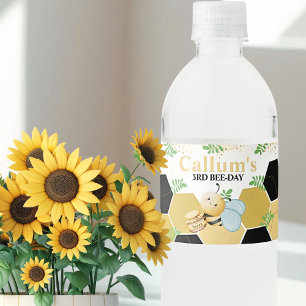 Biene-Tag Geburtstag Wasserflaschenetikett