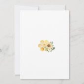 Biene Thema Baby Shower Einladung (Rückseite)