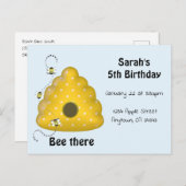Biene There Party Einladung (Vorne/Hinten)