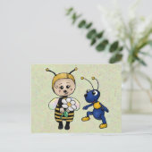 Biene und Ameise Postkarte (Stehend Vorderseite)