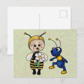 Biene und Ameise Postkarte (Vorne/Hinten)