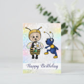 Biene und Ameise Postkarte (Stehend Vorderseite)