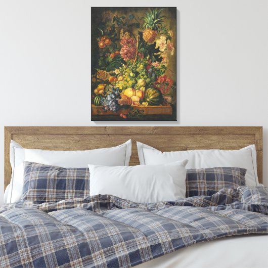 Biene und Ananas | Ölgemälde Leinwanddruck (Insitu (Schlafzimmer))