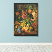 Biene und Ananas | Ölgemälde Leinwanddruck (Insitu (Holzboden))